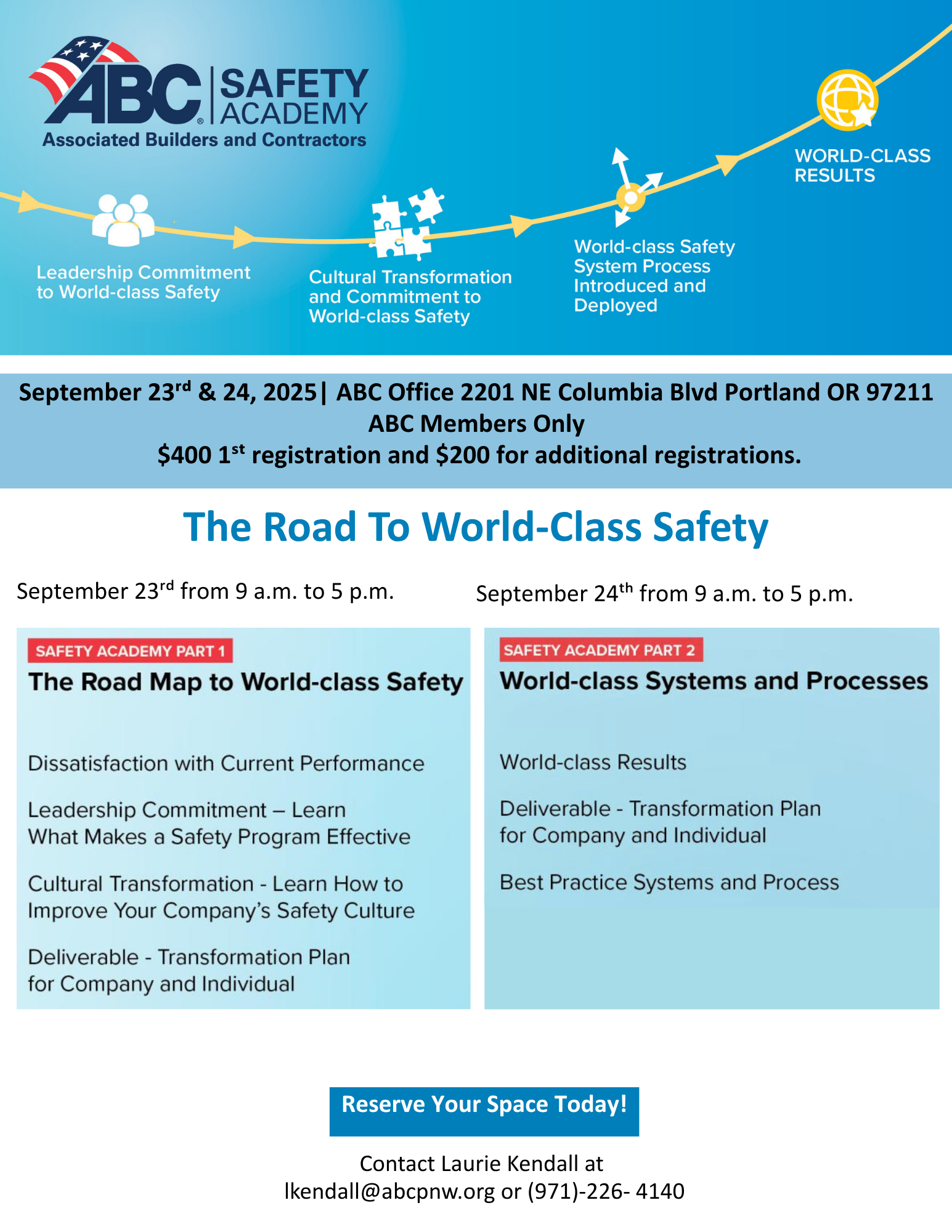 ABC Safety Academy flyer NEW